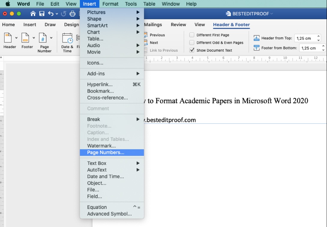 Format Academic Papers in Microsoft Word 2020