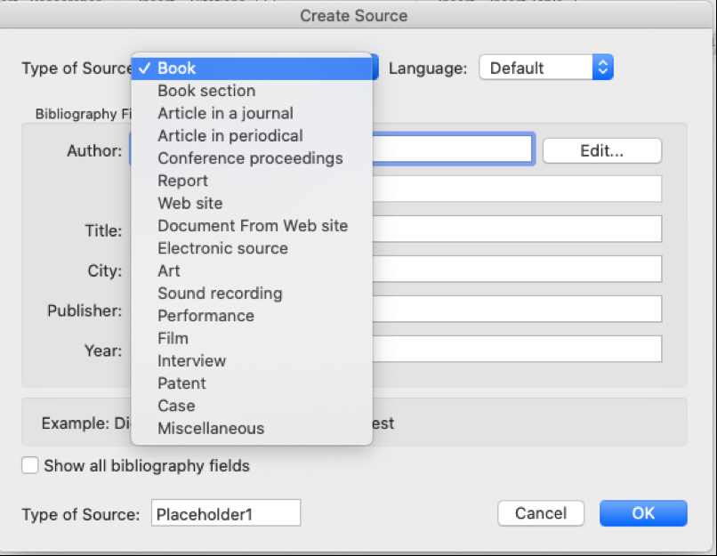 Format Citations Automatically Using Microsoft Word